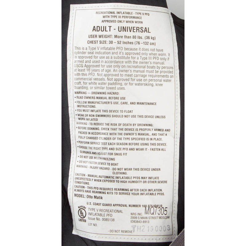 Load image into Gallery viewer, NRS Otto Matik Inflatable PFD