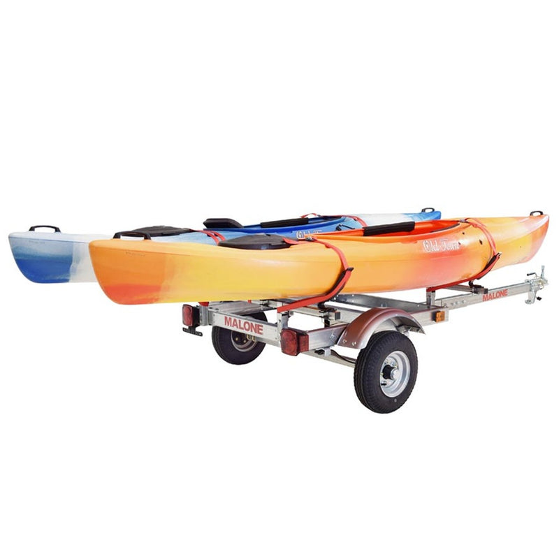 Load image into Gallery viewer, Malone EcoLight™ 2 Kayak Trailer Package (2 V-Racks)