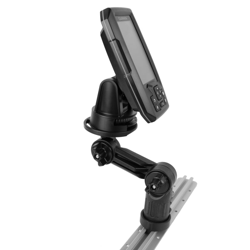 Load image into Gallery viewer, YakAttack Round Base Fish Finder Mount with Track Mounted LockNLoad™ Mounting System (4436153040960)