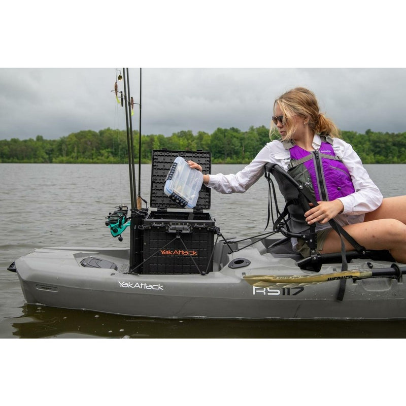 Load image into Gallery viewer, YakAttack BlackPak Pro Kayak Fishing Crate - 13" x 13"