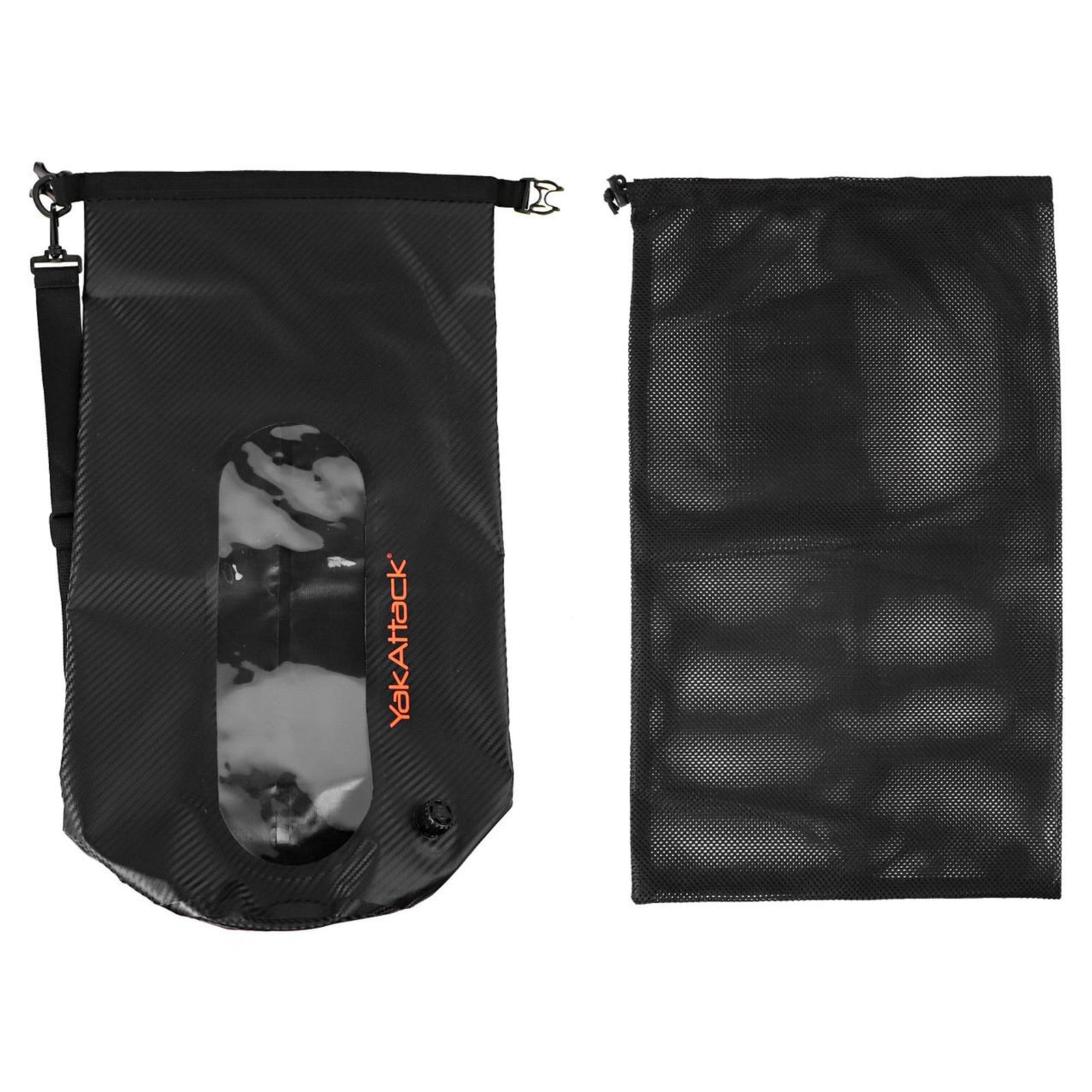 YakAttack 20L HD Roll-Top Drybag with Air Valve, Black Carbon