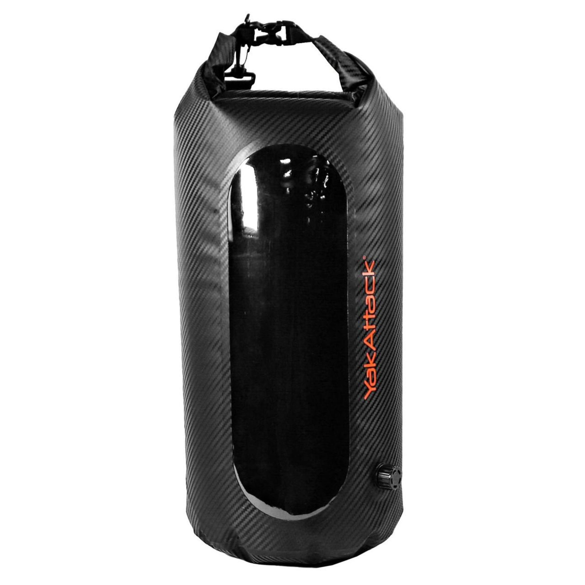 YakAttack 20L HD Roll-Top Drybag with Air Valve, Black Carbon