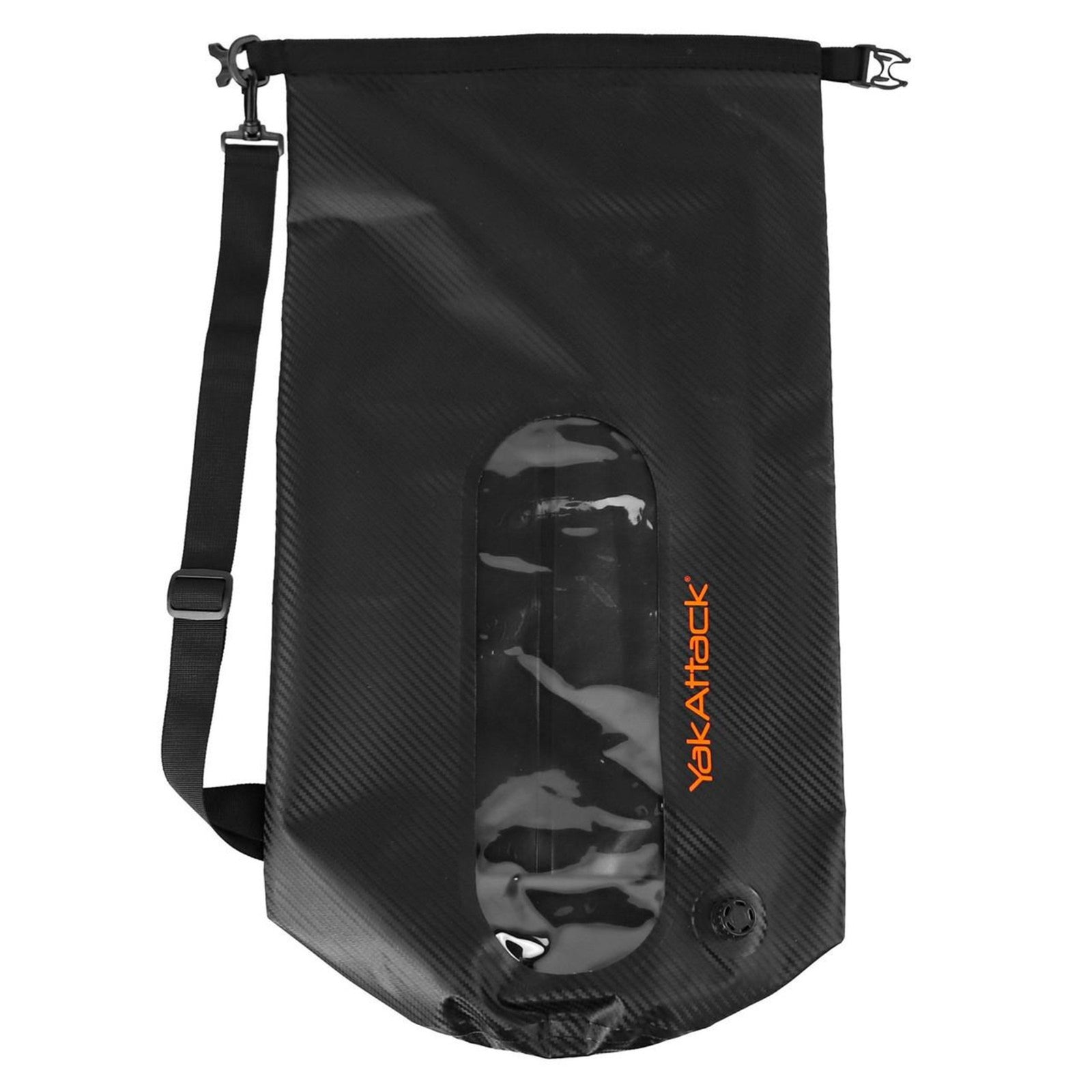 YakAttack 30L HD Roll-Top Drybag with Air Valve, Black Carbon