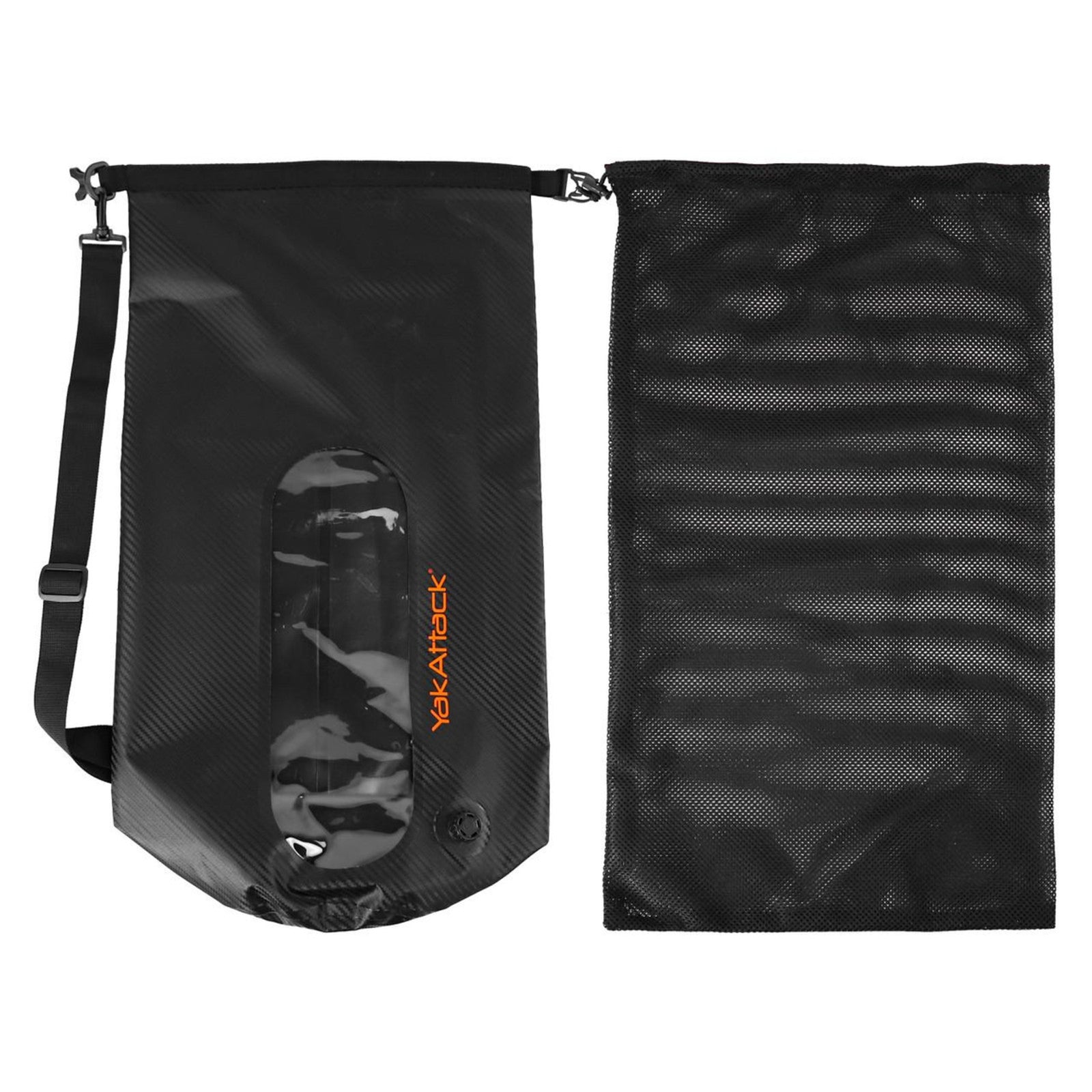 YakAttack 30L HD Roll-Top Drybag with Air Valve, Black Carbon