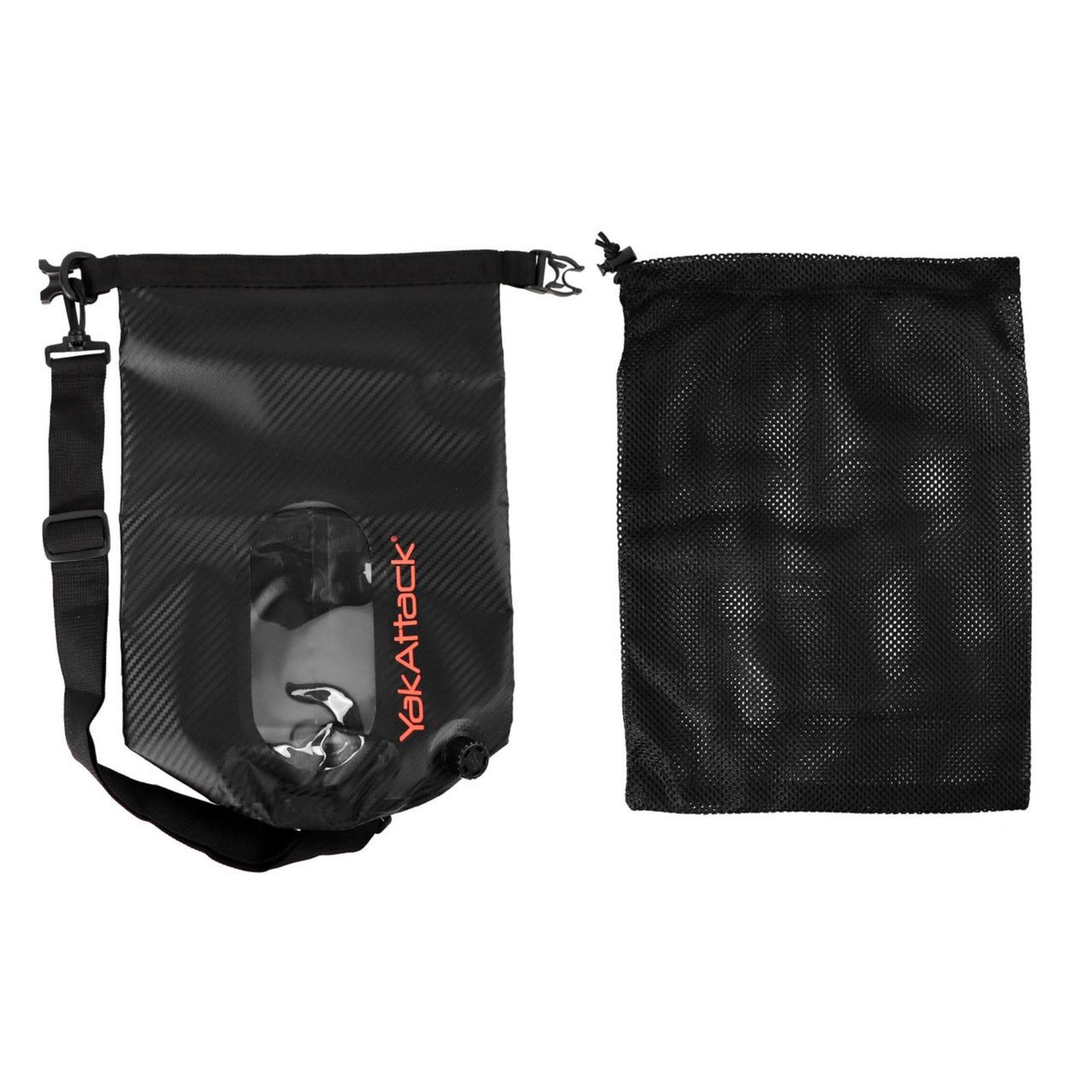 YakAttack 5L HD Roll-Top Drybag with Air Valve, Black Carbon