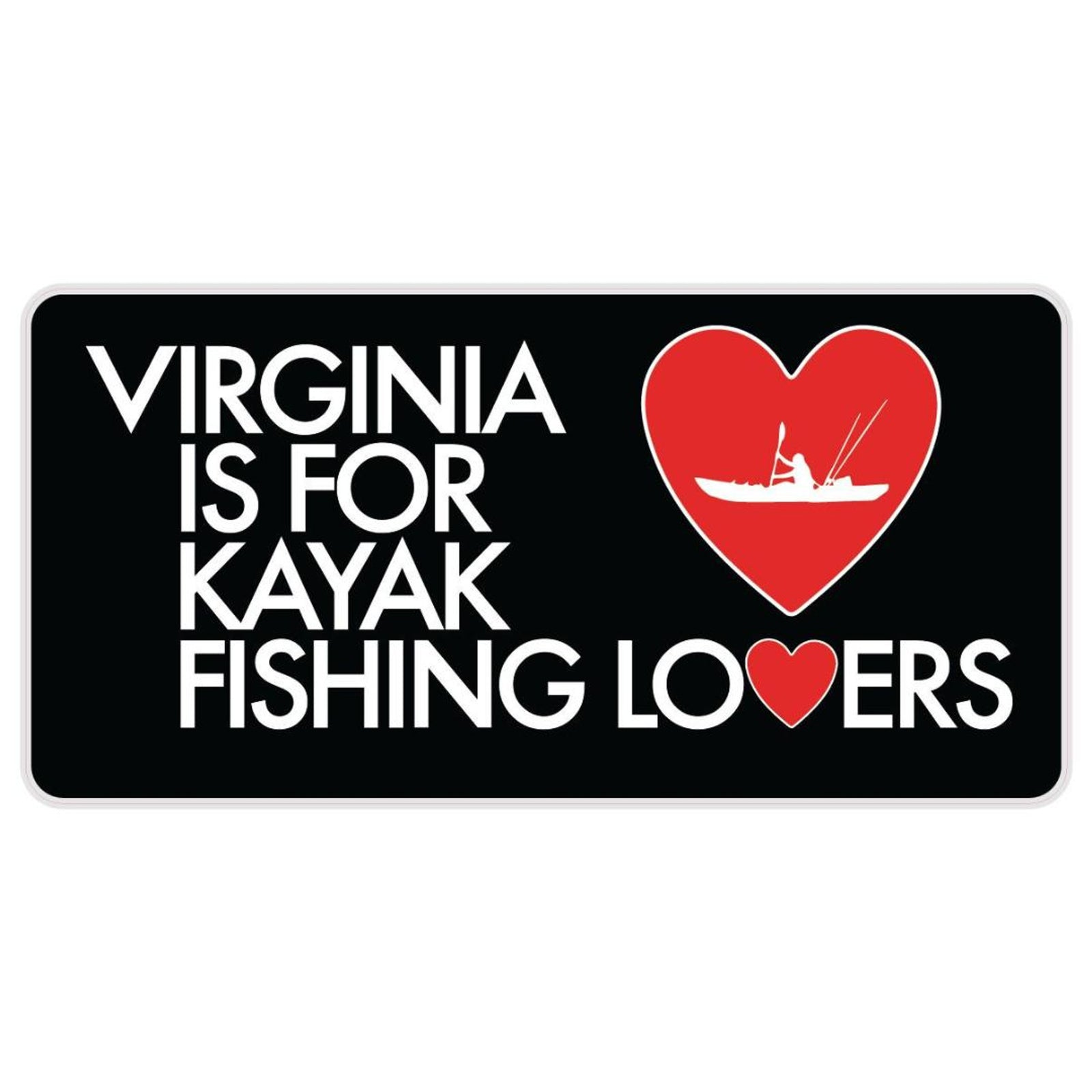Virginia is for Kayak Lovers Decal 3.75