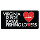 Virginia is for Kayak Lovers Decal 3.75" x 2"