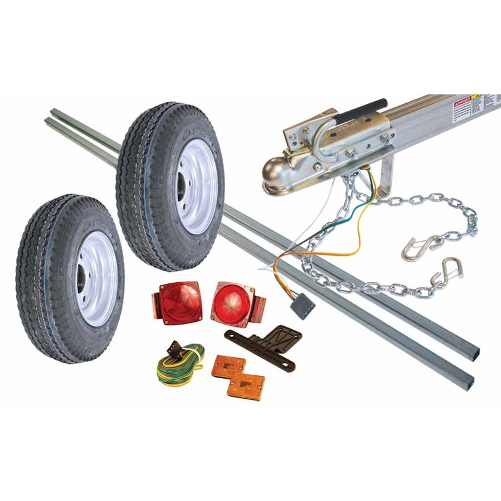 Malone EcoLight™ 4 Kayak Trailer Package (1 Stacker & 4 Sets Foam Blocks)