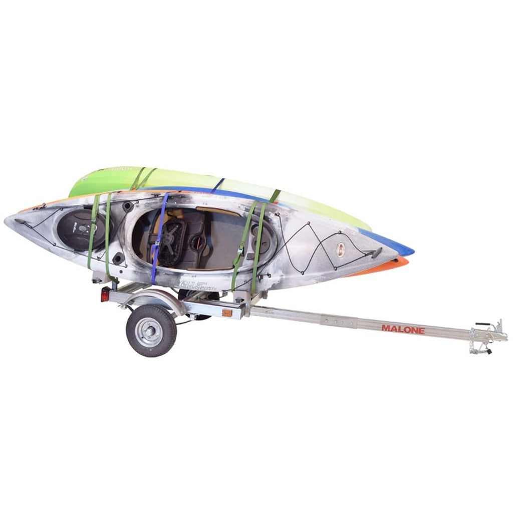 Malone EcoLight™ 4 Kayak Trailer Package (1 Stacker & 4 Sets Foam Blocks)