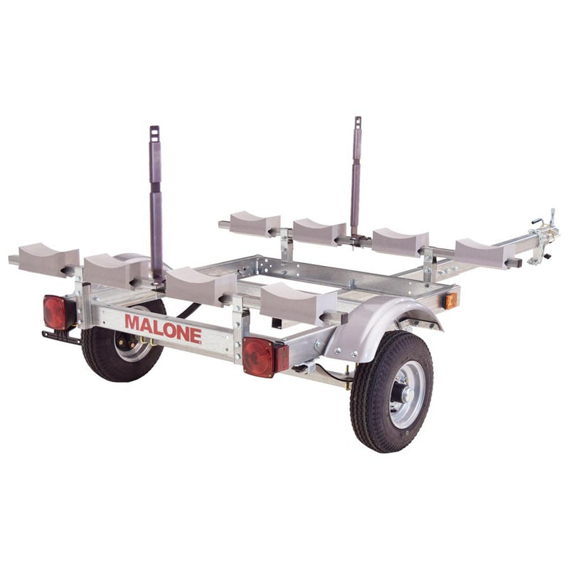 Load image into Gallery viewer, Malone EcoLight™ 4 Kayak Trailer Package (1 Stacker &amp; 4 Sets Foam Blocks)
