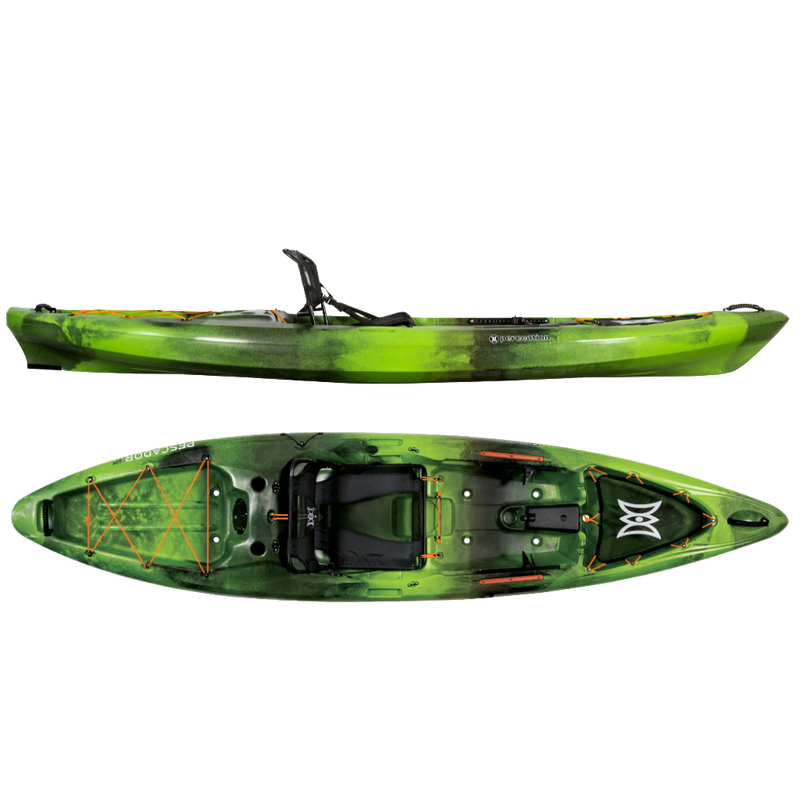 Perception Pescador Pilot 12 | Stable Fishing Kayak | Pedal Drive Kayak