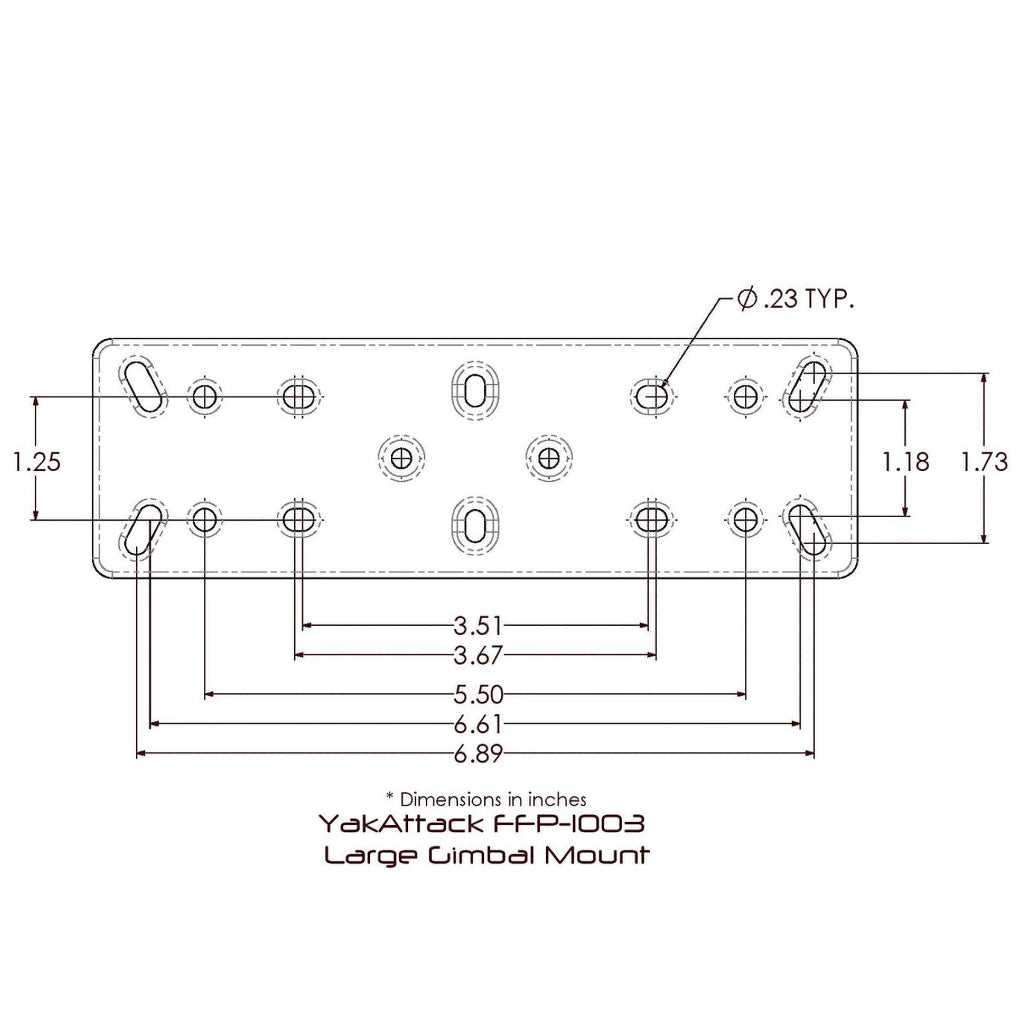 Rectangular Fish Finder Mount with Track Mounted LockNLoad™ Mounting System (4442522320960)